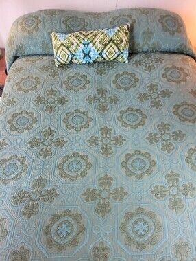 Vintage DBL or Queen sz fit 70's Glam Beadspread